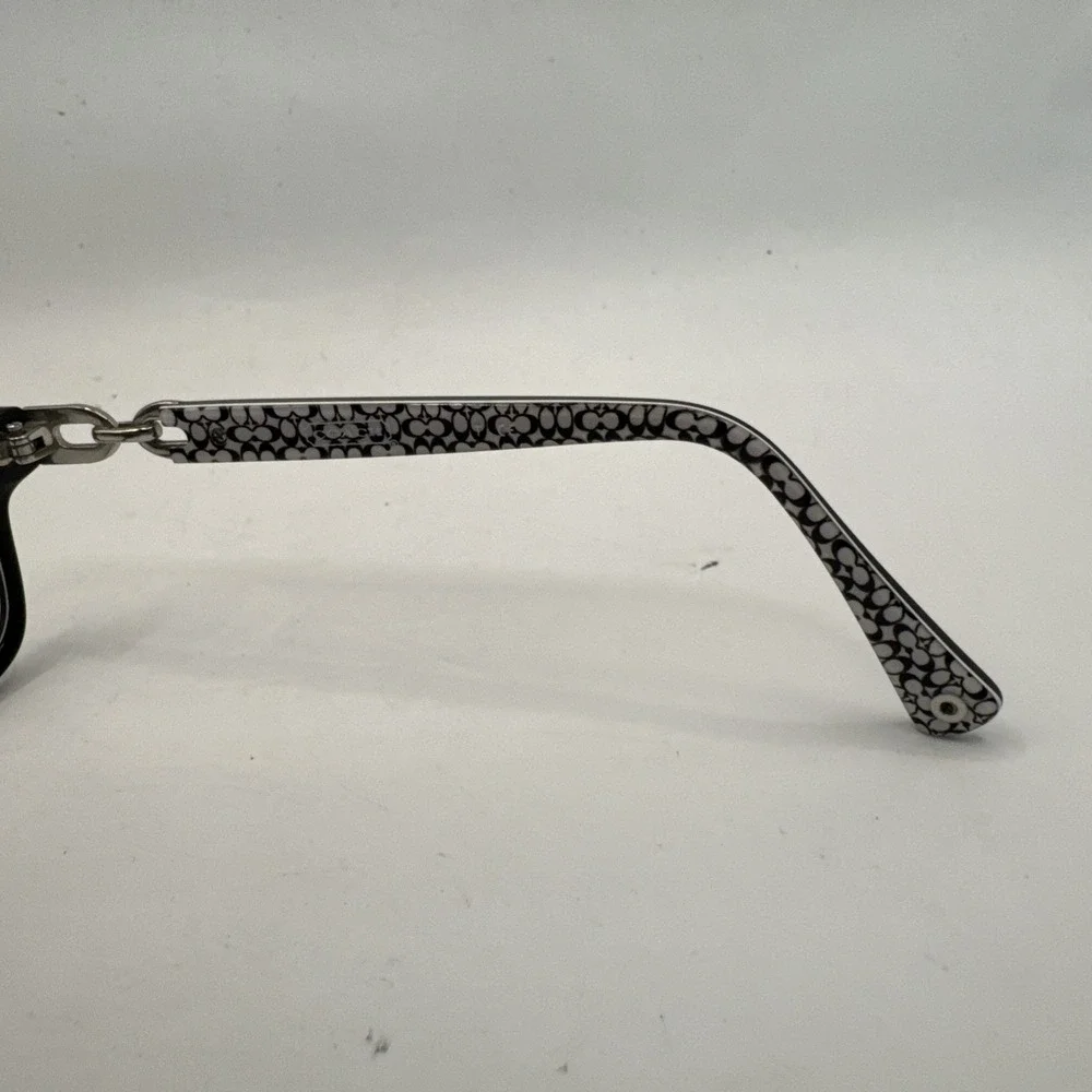 COACH EYEGLASSES FRAMES ONLY HC6052(FANNIE) 5214 BLACK/WHITE SIG C 52-16-135